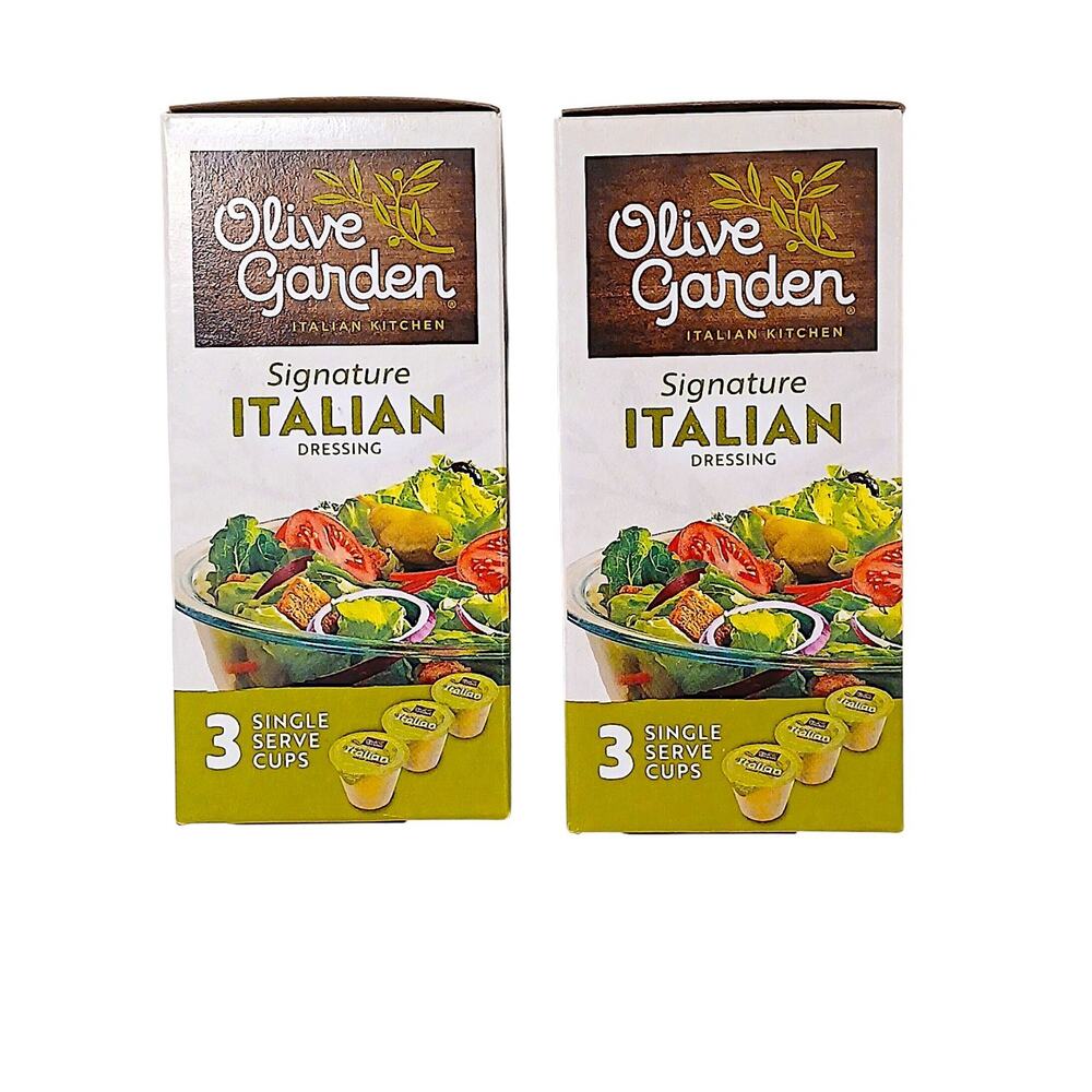 2 Bxs Olive Garden Signature Italian Salad Dressing 6 Single Serve Cups Portable